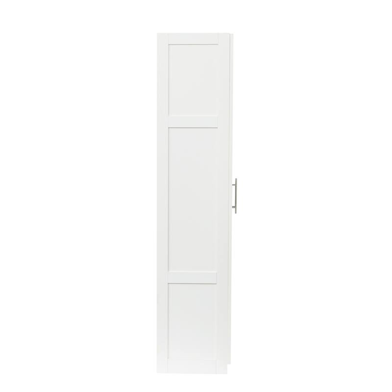 High wardrobe and kitchen cabinet with 2 doors and 3 partitions