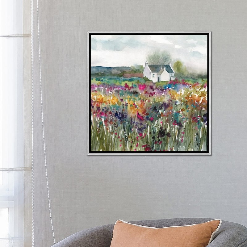 iCanvas "Wildflower Cottage" by Carol Robinson Framed