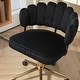preview thumbnail 90 of 118, Velvet Home Office Desk Chair, Height Adjustable Task Chair, Armless Single Chair with Wheels, 360° Swivel Vanity Chair - N/A