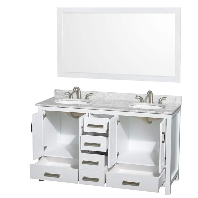 Wyndham Collection WCS141460DUNOM58 Sheffield 60" Free Standing Double