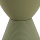 preview thumbnail 53 of 143, Boyd Round Side Table with Ribbed Design Base - Accent Hourglass End Table with Removable Lid for Living Room & Bedroom