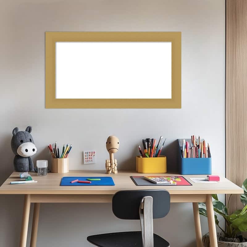 Amanti Art Grace Brushed Gold Framed Dry Erase Magnetic Board