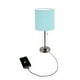 preview thumbnail 93 of 99, Porch & Den Custer Metal/ Fabric Lamp with Charging Outlet