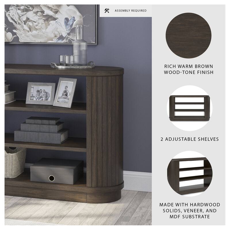 Signature Design by Ashley Korestone Warm Brown 60" Credenza - 57.88"W x 16"D x 34"H