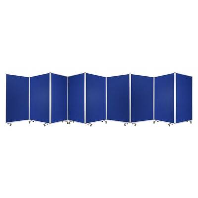 318" x 1" x 71" Blue, Metal, 9 Panel, Screen - 318" x 1" x 71"