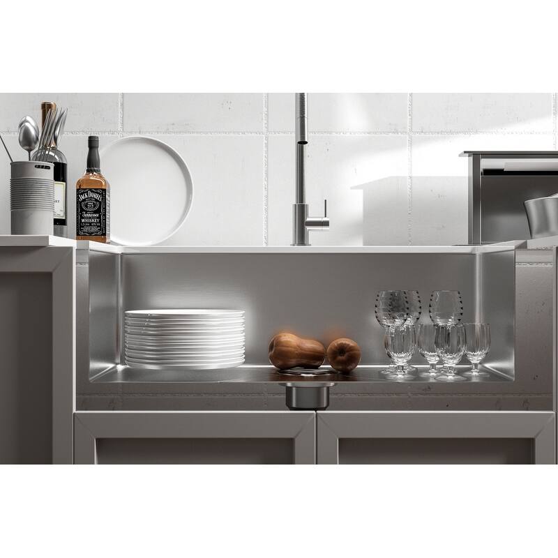 Indigo Home Stainless Steel farmhouse kitchen sink L27" x W22"