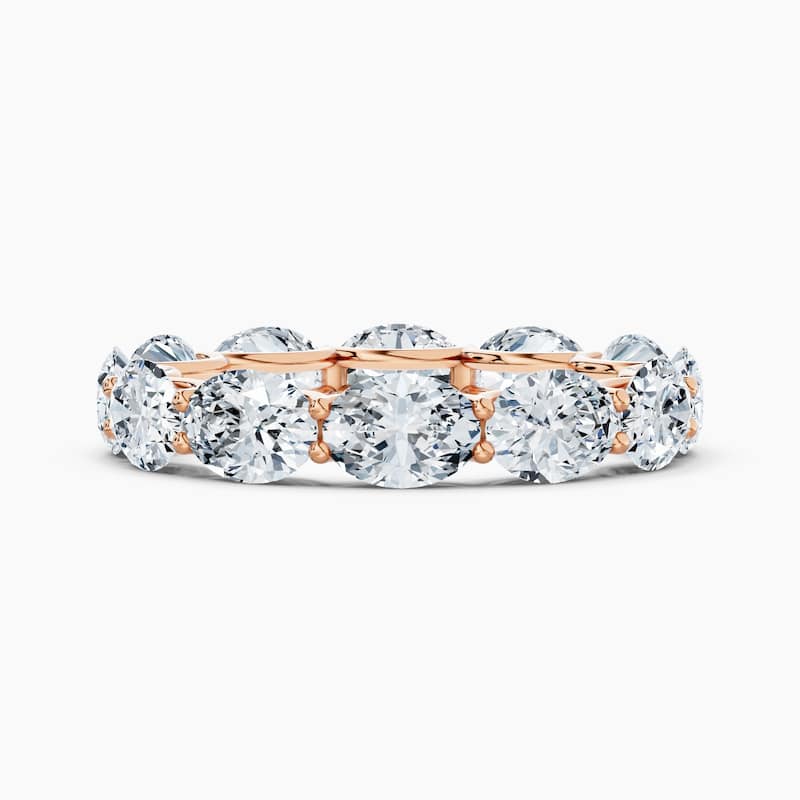 Auriya 14k Gold Oval East-West Lab Grown Diamond Eternity Band 1.80 - 8.25 ct. tw. (F-G, VS) - 6.00 ct. wt. - 7.5 - Rose