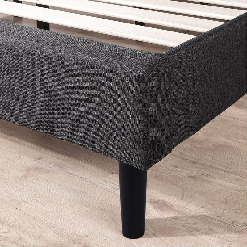 VECELO Modern Bedroom Set of 3 with Height Adjustable Upholstered Bed and Nightstands Set of 2