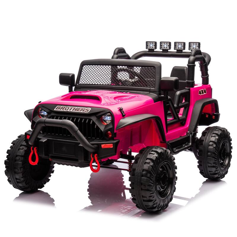 Kids Electric Ride-On Car 24V 400W with Parents Control, 3 Speed Settings, Bluetooth, USB, Music, LED Searchlights