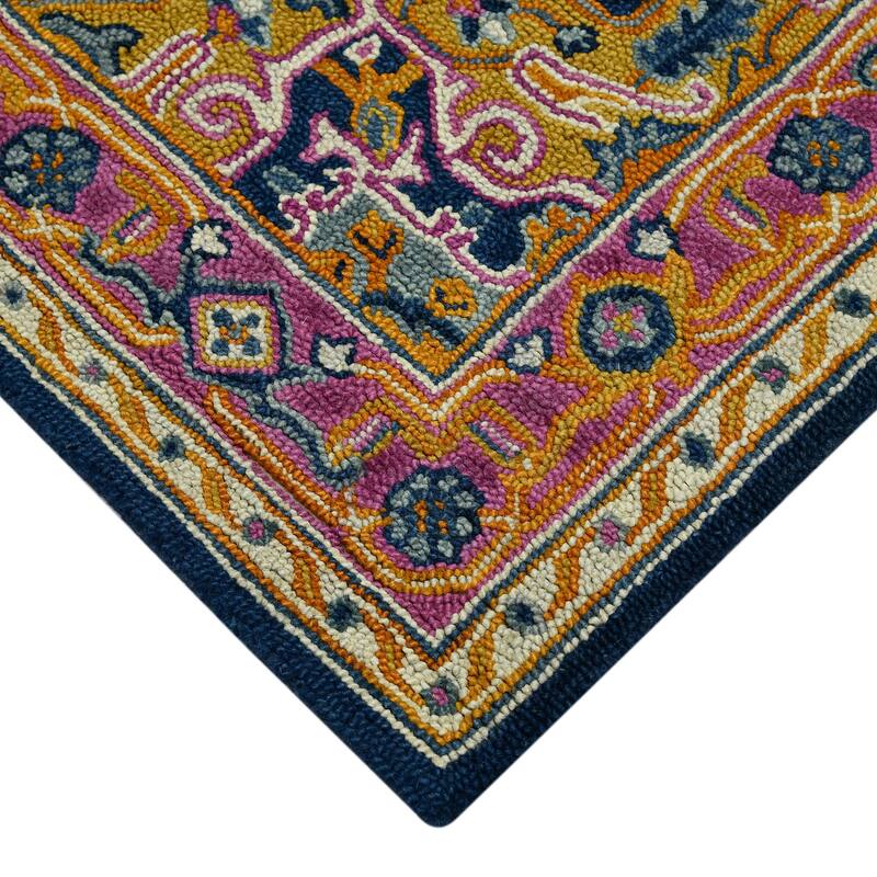 HomeRoots Medallion Bohemian Rectangle Area Rug