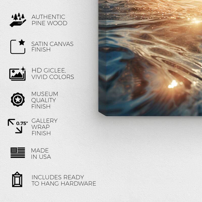 Wynwood Studio Canvas Nautical and Coastal High Seas Blue and Light Yellow Nautical & Coastal Wall Art Canvas Print