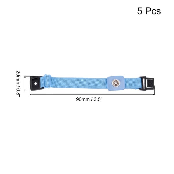 ESD Anti Static Wrist Strap, 3.5 Inch 5Pcs Adjustable Antistatic Sky
