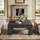 preview thumbnail 4 of 33, 39.4-Inch Square Coffee Table for Living Room, Farmhouse All Wooden Center Table