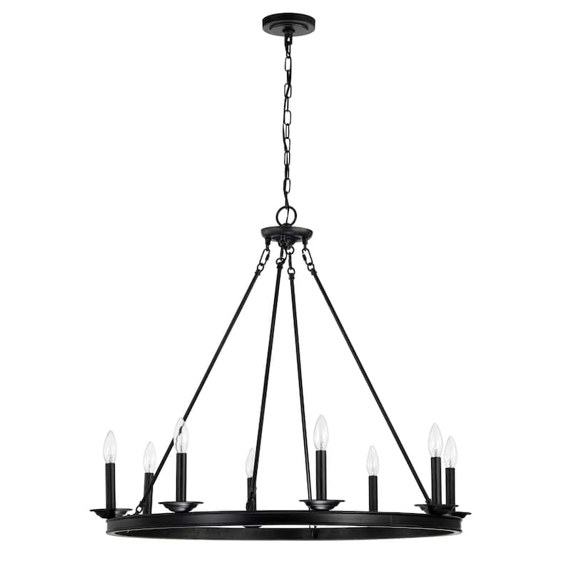 Eva 8-Light Metal Round Chandelier.