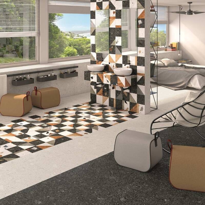 Terrazzo 24x24 Matte Stone Look Porcelain Tile - Floor, Wall - Large Format