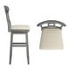 preview thumbnail 18 of 30, Ronda Napoleon Back Wood Swivel Chair