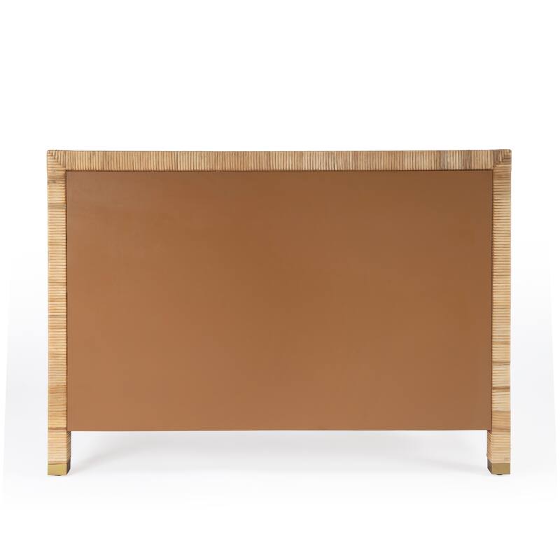 Corfu 6 Drawer Natural Raffia Double Dresser