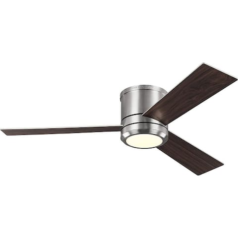 Monte Carlo 56"Outdoor Fan-LED & Wall Control-3 Blades, Brushed Steel