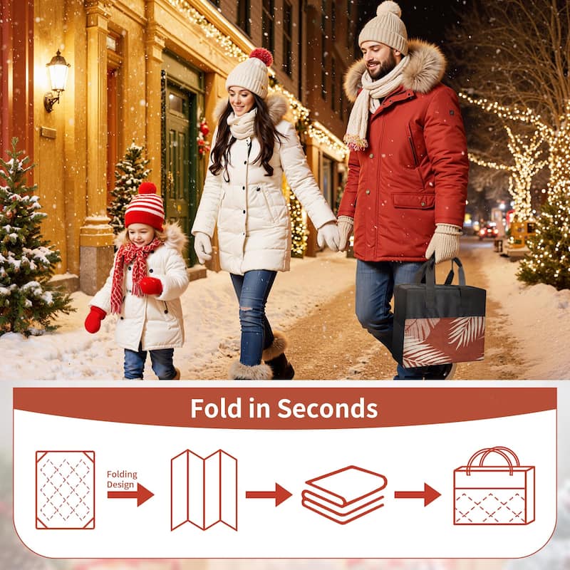 Reversible Outdoor Rug - Brick & Red Palm Leaf Design