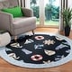 preview thumbnail 6 of 52, SAFAVIEH Handmade Chelsea Kiersten French Country Wool Rug 3' x 3' Round - Black