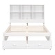 preview thumbnail 9 of 10, Full Size Platform Bed with Storage Headboard, Charging Station and 2-Drawers, White