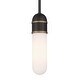 preview thumbnail 1 of 5, Crystorama Lighting Group CAP-8511 Capsule 3" Wide LED Mini Pendant Matte Black / Textured Gold
