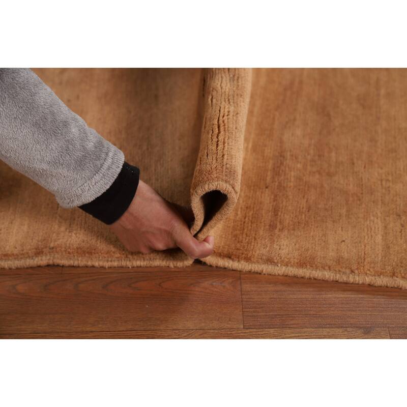 Modern Gabbeh Oriental Area Rug Hand-Knotted Wool Carpet - 6'8" x 9'5"