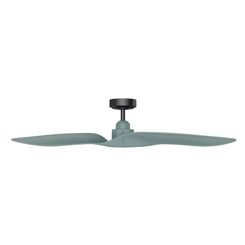52" Modern Sage Green ABS 3-Blade Outdoor Ceiling Fan without Light
