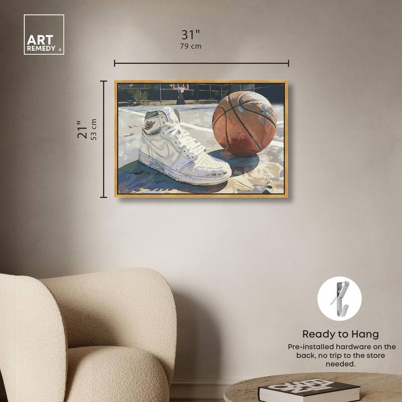 Washed Out Court Canvas by Art Remedy