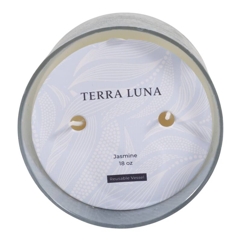 Modern Round Glass Candle on Base - 5" - 5.0"