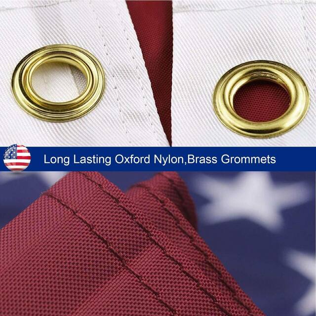 American Flag 4x6 ft Outdoor Heavy Duty Embroidered Stars USA Flag
