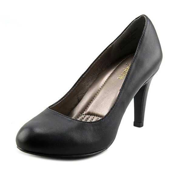 Easy Spirit Kaymile Women W Round Toe Leather Black Heels