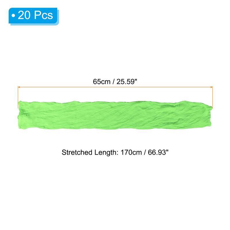 20Pcs Stocking Flower Fabric 65cm/26" for DIY Mesh Flowers Making - Green