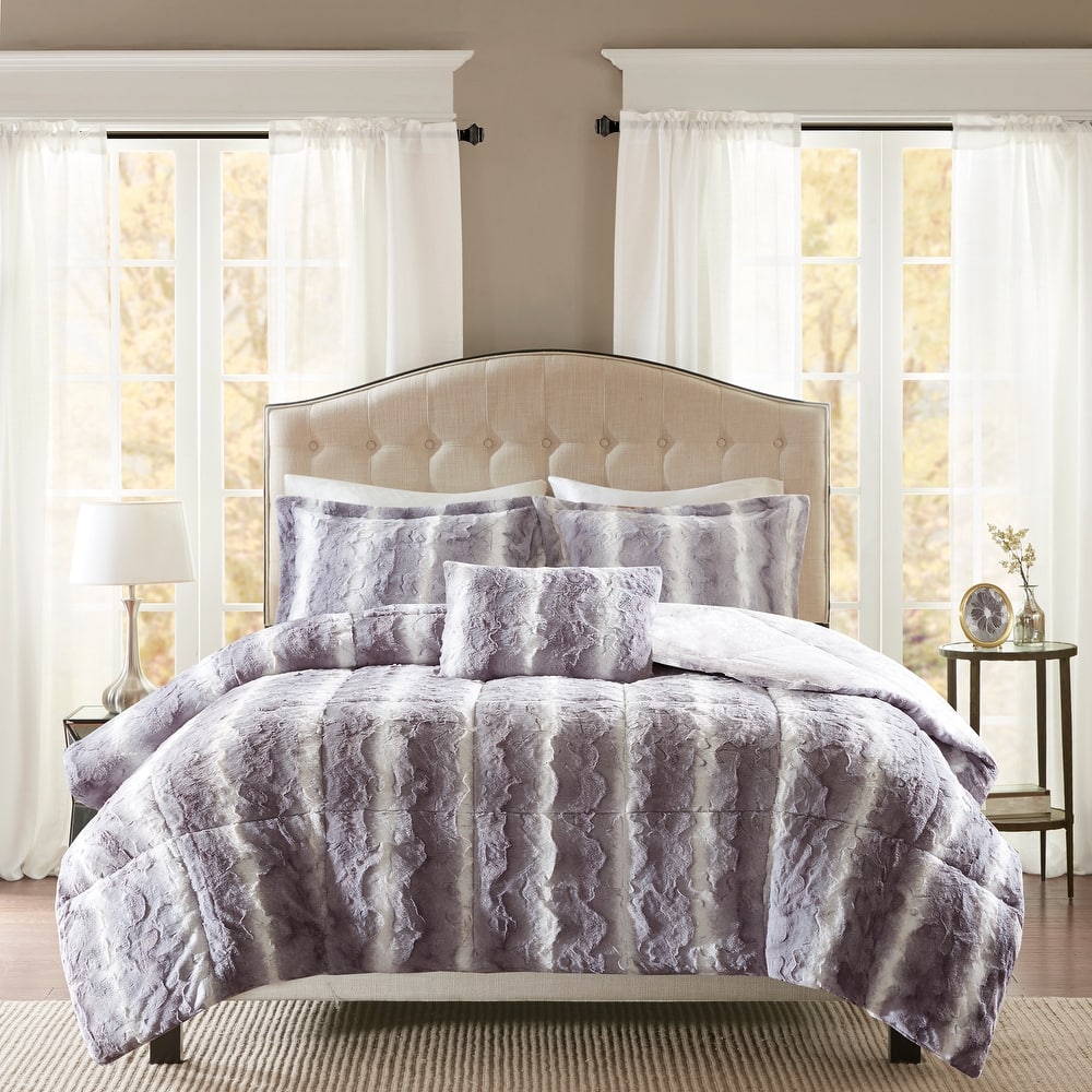 Madison Park Marselle Faux Fur Comforter Set