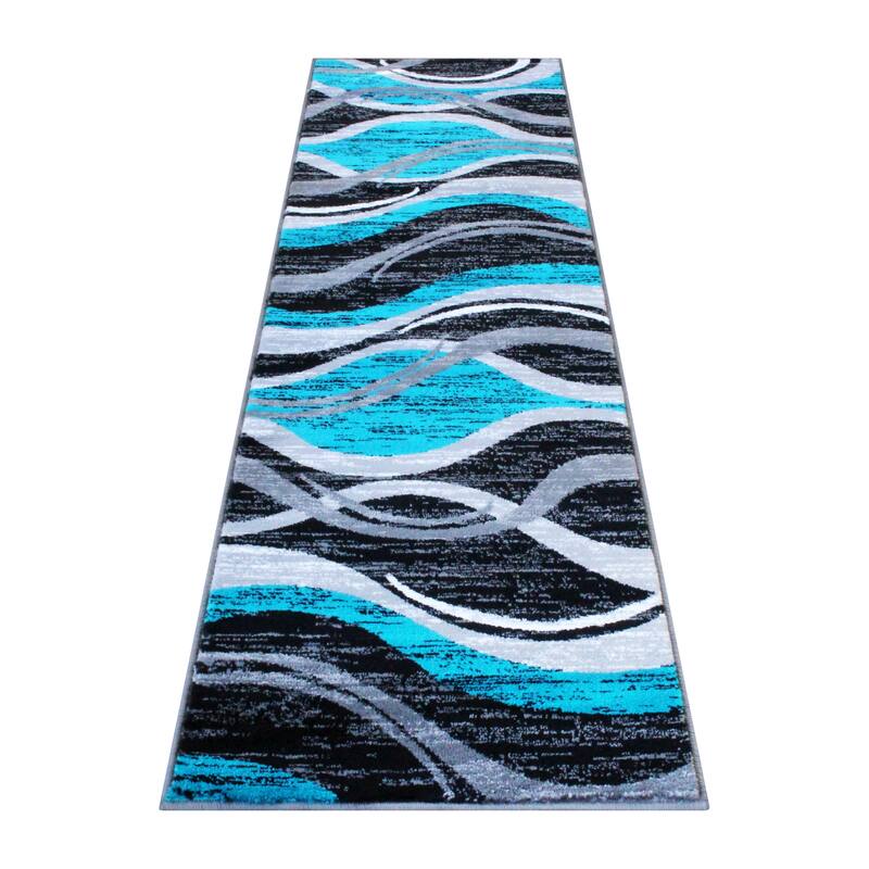 Modern Ripple Design Abstract Area Rug