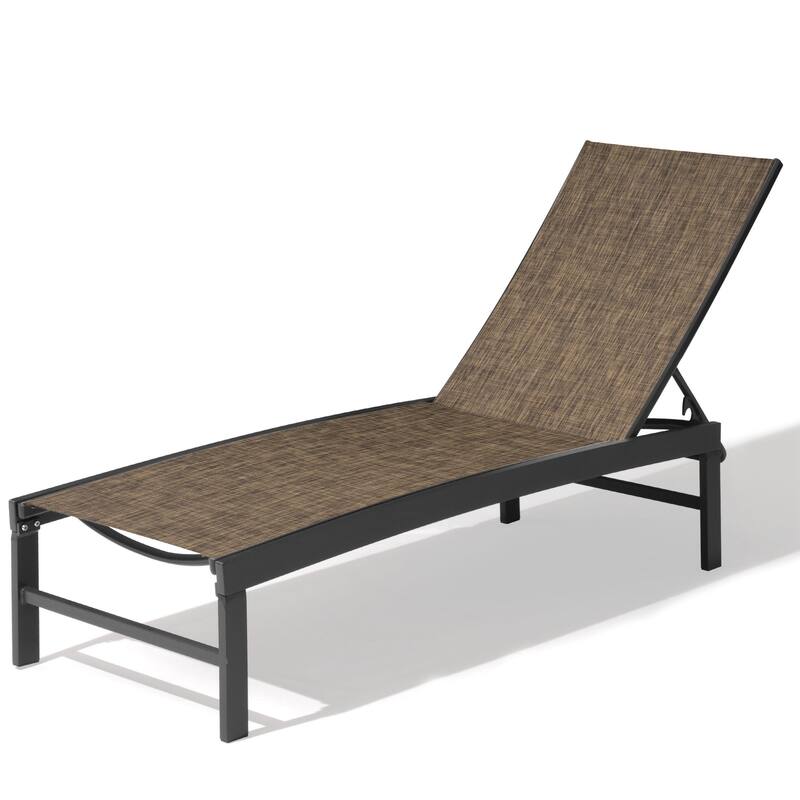 VredHom Aluminum Adjustable Outdoor Chaise Lounge Chair - 60.4 in L * 24.6 in W * 16.1/40.8 in H