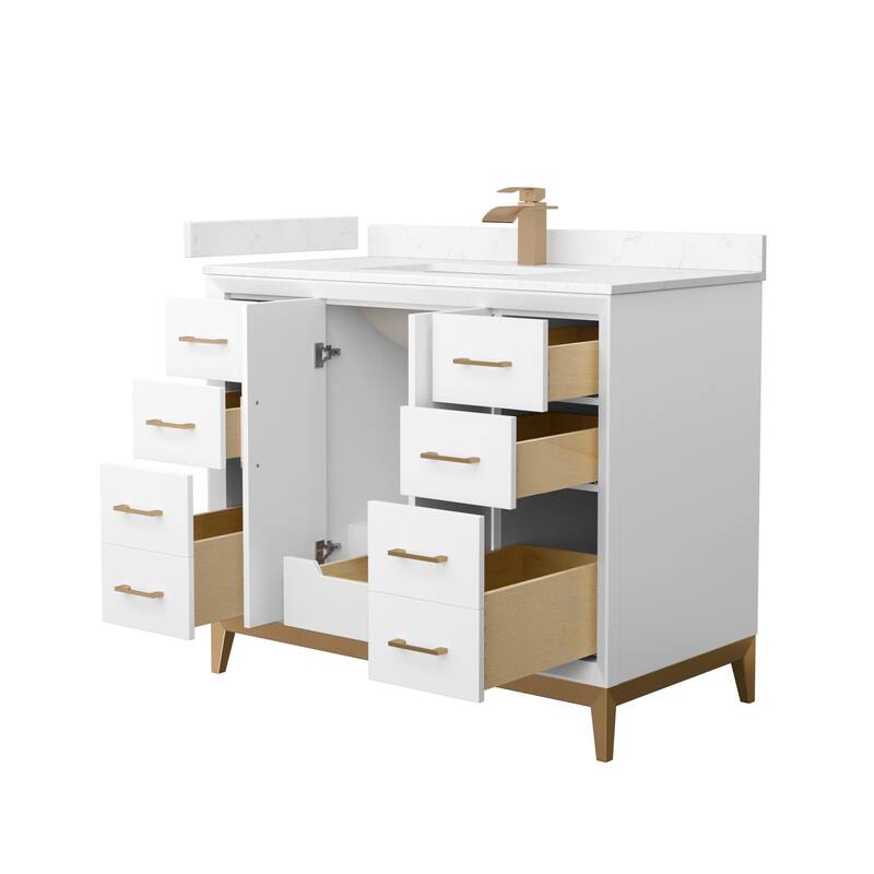 Wyndham Collection WCH818142S-VCA-UNSMXX Amici 42" Free Standing