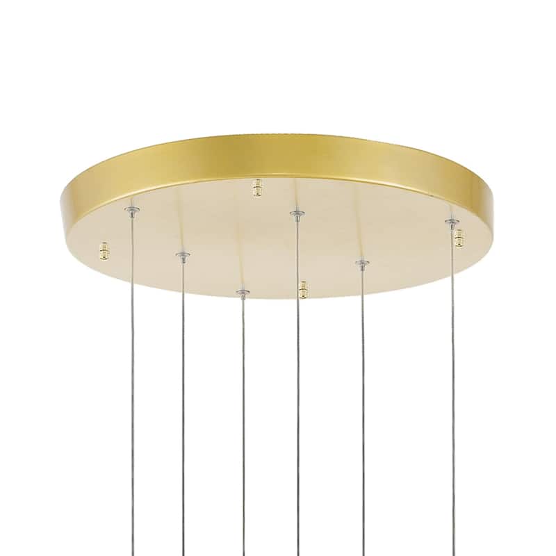 Carolina LED Chandelier With Gold Leaf Finish - Gold Leaf