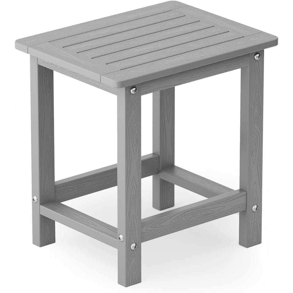 WINSOON Small Outside Adirondack Square Side Table,Single Layer