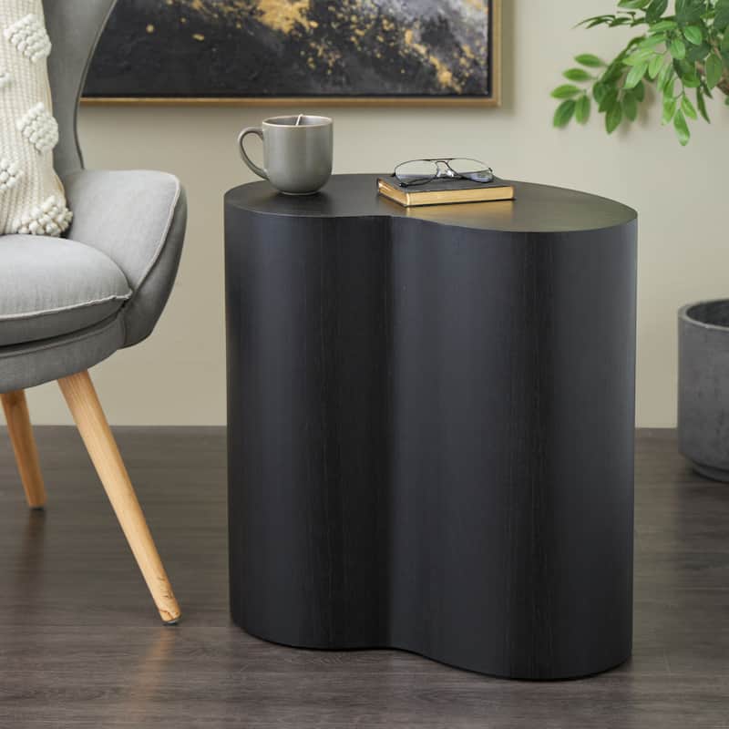 Wood Heart Inspired Accent Table - Black or Brown - Roche River Decor