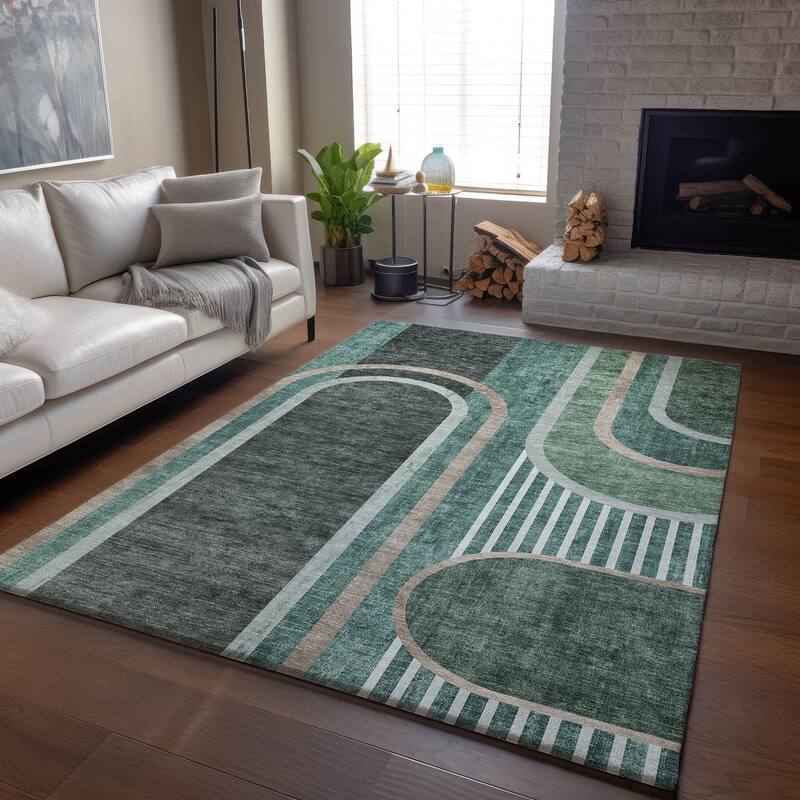 Premium Washable Super Soft Contemporary Deco Mayfield Rug