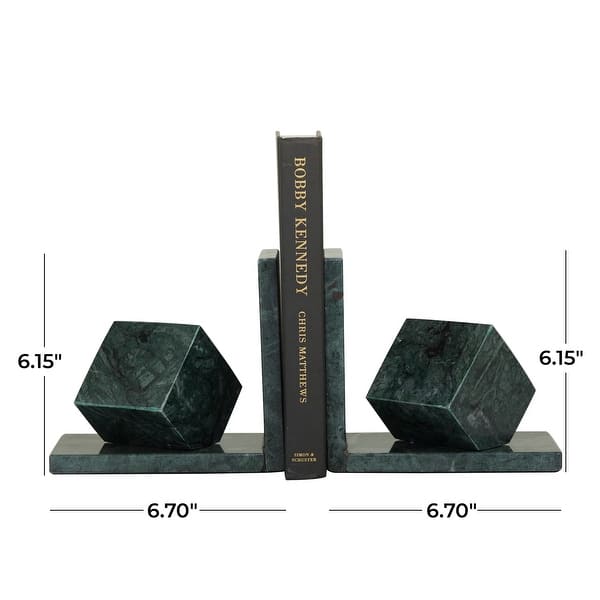 dimension image slide 0 of 3, White, black or Green CosmoLiving by Cosmopolitan Black Marble Orb Bookends (Set of 2)