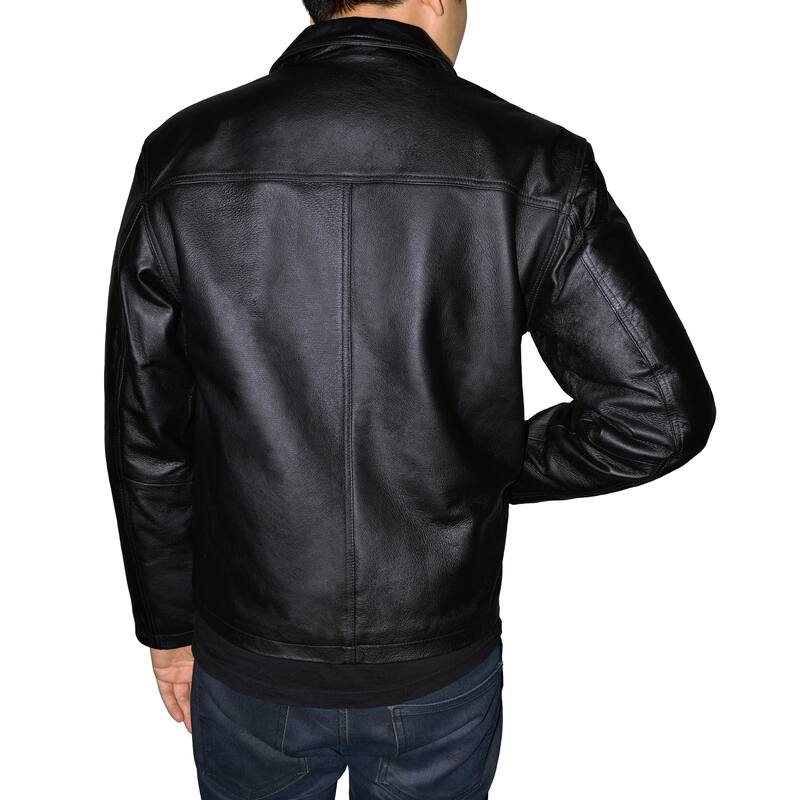 Victory Outfitters Men's Genuine Leather Open Bottom Jacket