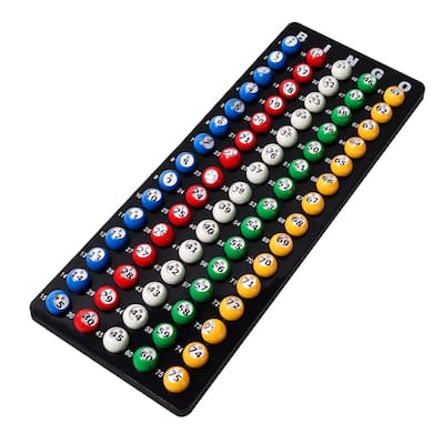 GSE™ Bingo Game Master Board & 7/8" Multi-Color Plastic Bingo Balls Set for Bingo Cage Game
