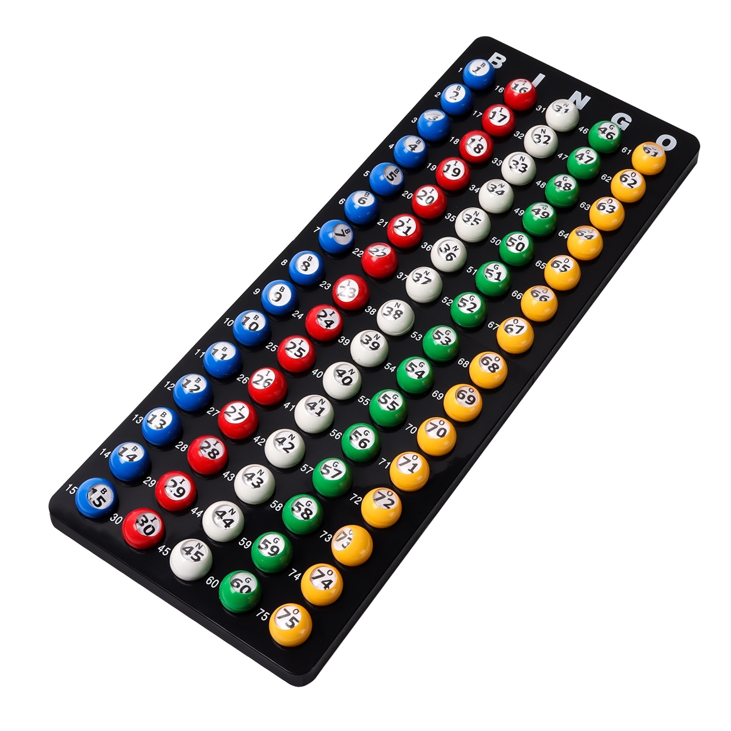 GSE™ Bingo Game Master Board & 7/8" Multi-Color Plastic Bingo Balls Set for Bingo Cage Game