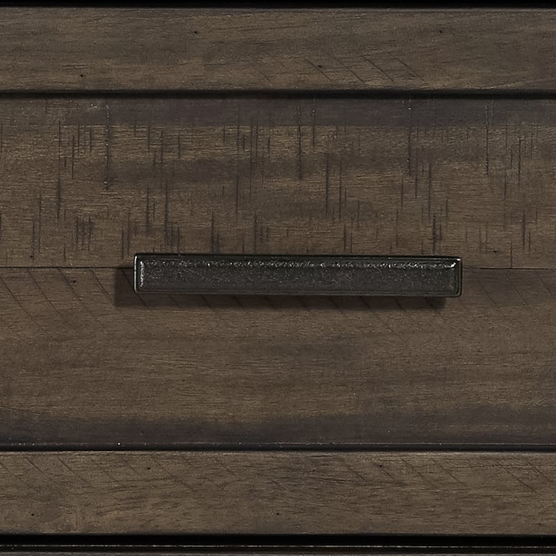 Thornwood Hills Rock Beaten Gray with Saw Cuts King Two Sided Storage Bed