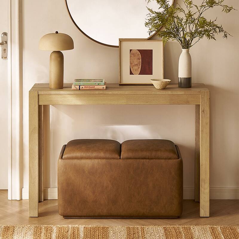 Mopio Logan 45" Solid Wood Console Table, Entryway Table, Sofa Table behind the Couch, Farmhouse Console Table for Living Room