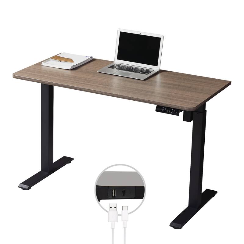 KOWO K304 55 Inch Electric Height Adjustable Desk Sit to Stand Workstation for Home Office, Ergonomic Computer Desk with Memory