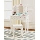 preview thumbnail 9 of 11, UTEX Pretend Play Kids Vanity Table and Chair Vanity Set with Mirror Makeup Dressing Table with Drawer,Play Vanity Set
