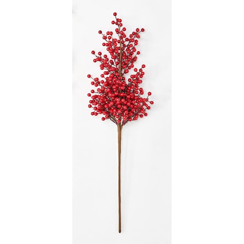 27" Red Berry Spray